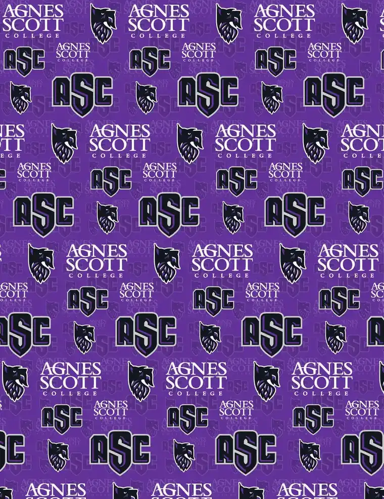 Custom Agnes Scott College fabric sheet