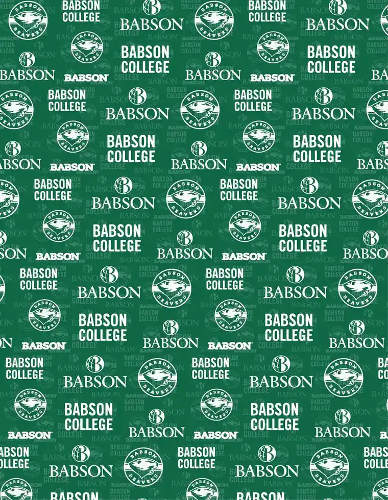 Custom Babson College fabric sheet