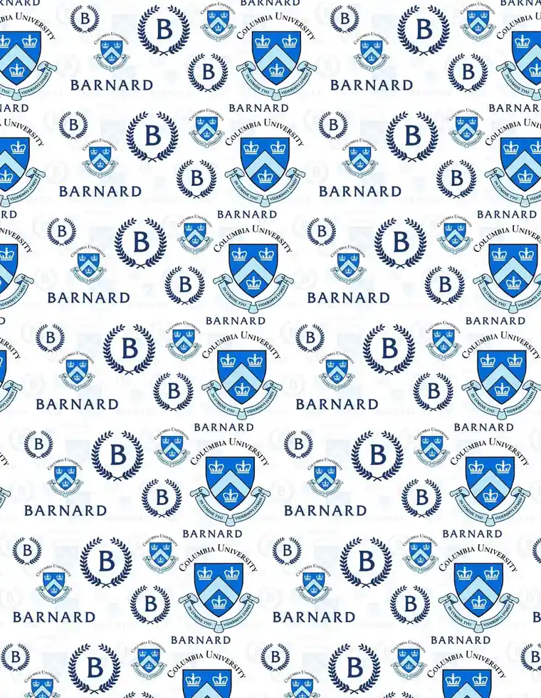 Custom Barnard College fabric sheet