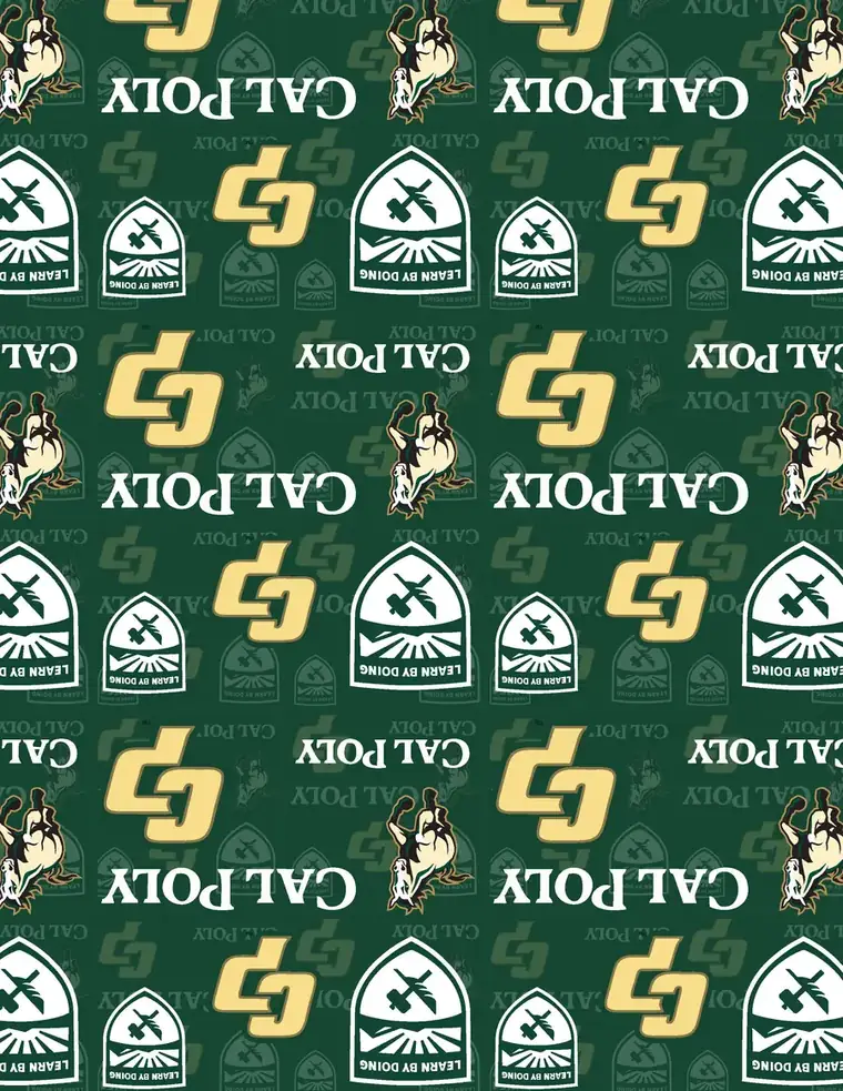 Custom Cal Poly San Luis Obispo fabric sheet