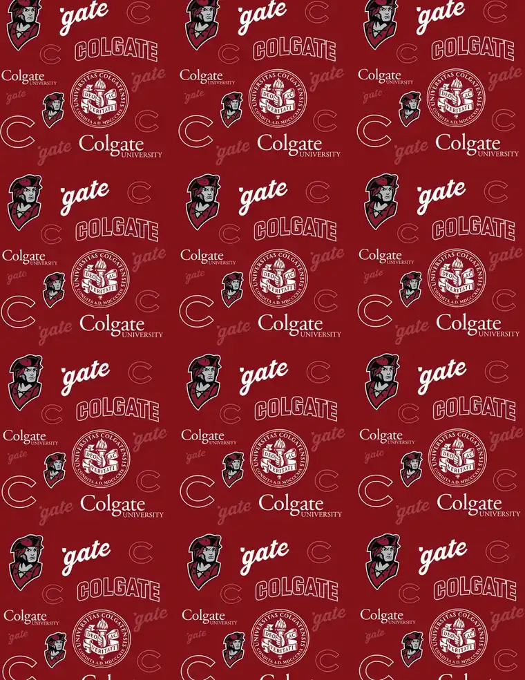 Custom Colgate University fabric sheet
