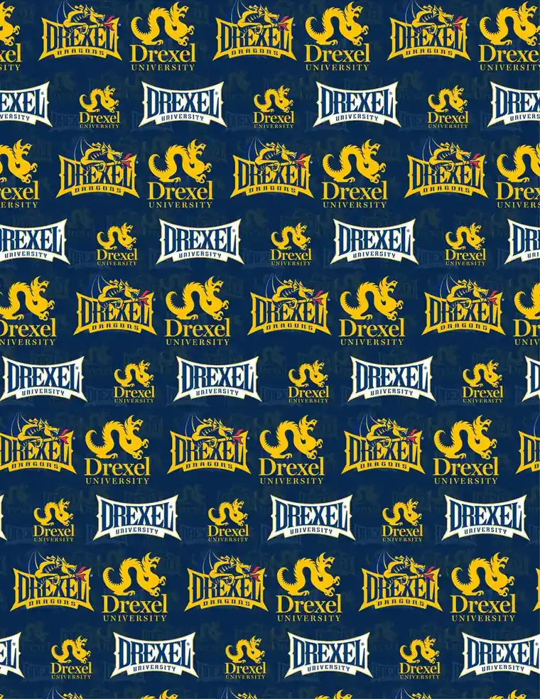 Custom Drexel University fabric sheet