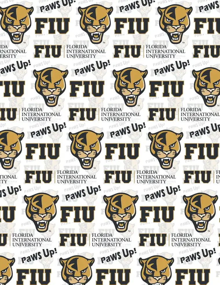 Custom Florida International University fabric sheet