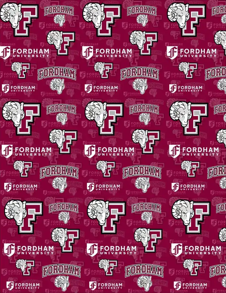 Custom Fordham University fabric sheet