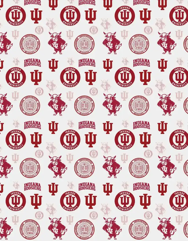 Custom Indiana University fabric sheet