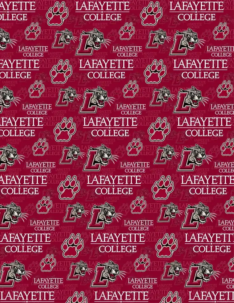 Custom Lafayette College fabric sheet