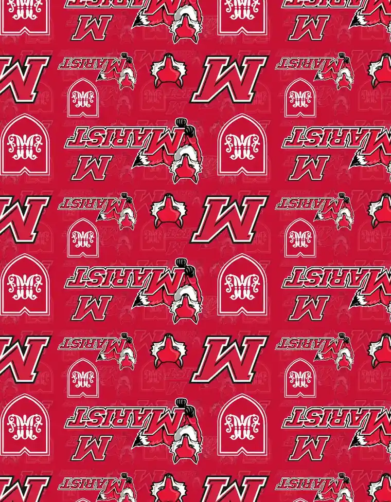 Custom Marist University fabric sheet