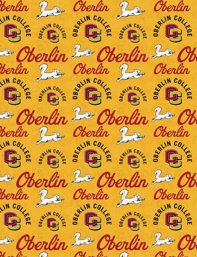 Custom Oberlin College fabric sheet
