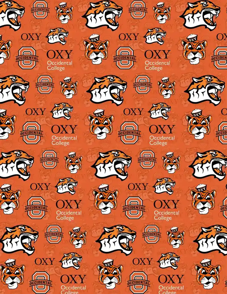 Custom Occidental College fabric sheet
