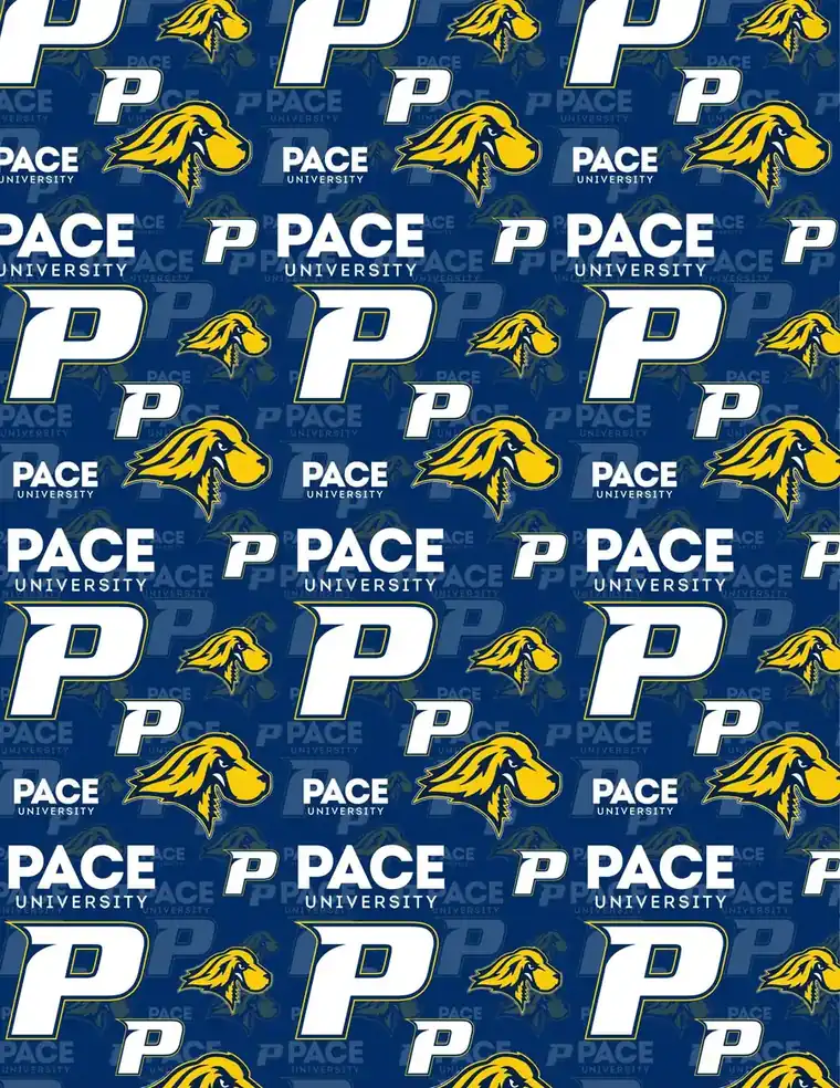 Custom Pace University fabric sheet