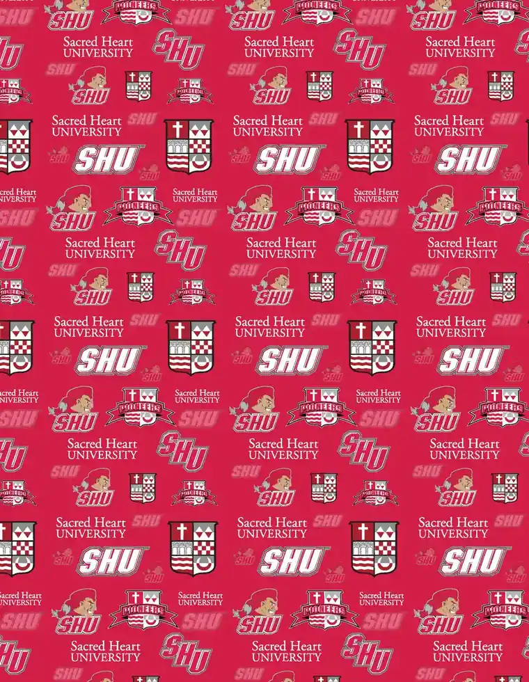 Custom Sacred Heart University fabric sheet