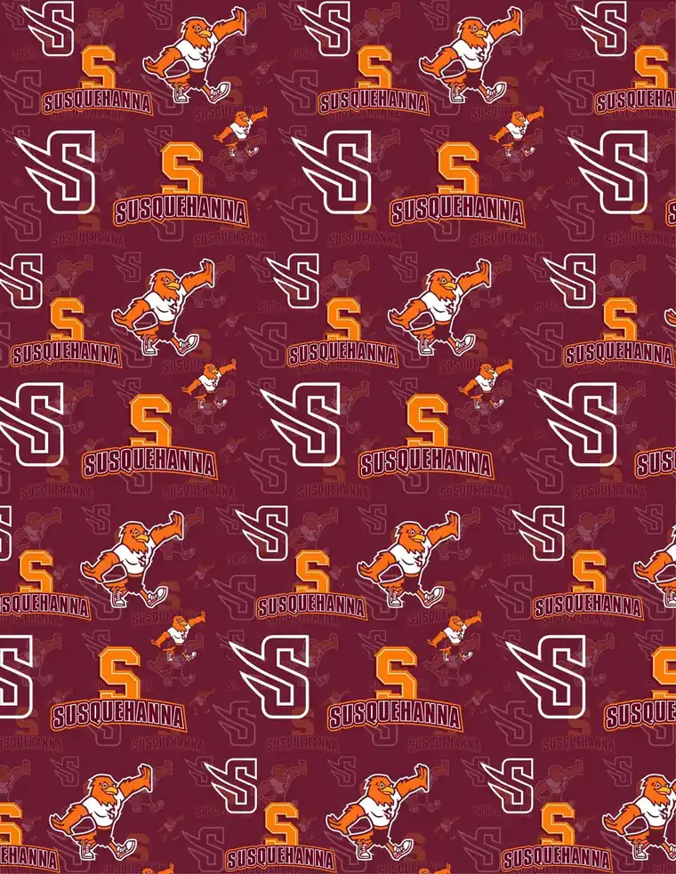 Custom Susquehanna University fabric sheet