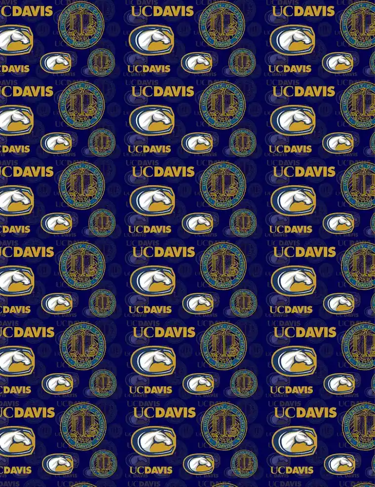 Custom UC Davis fabric sheet
