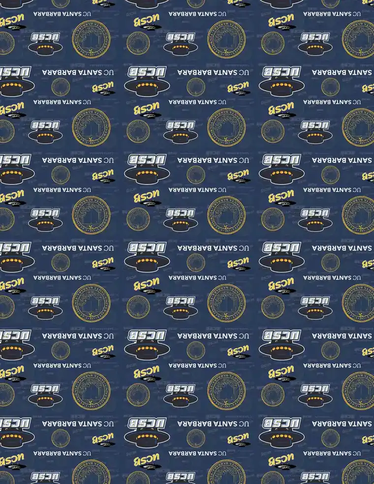 Custom UC Santa Barbara fabric sheet