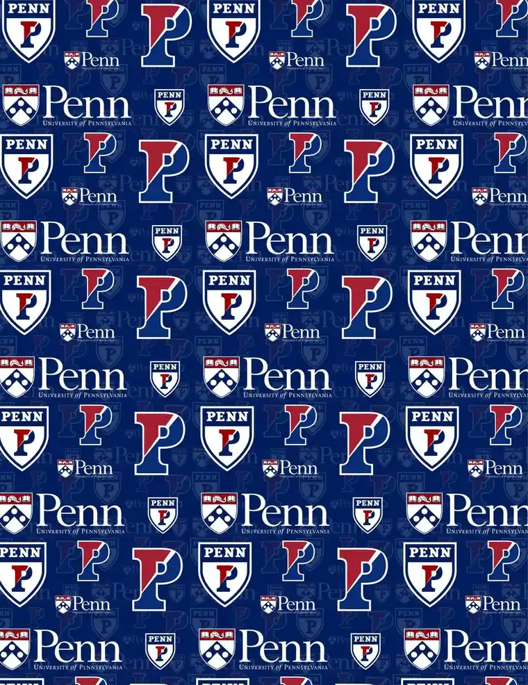 Custom University of Pennsylvania fabric sheet