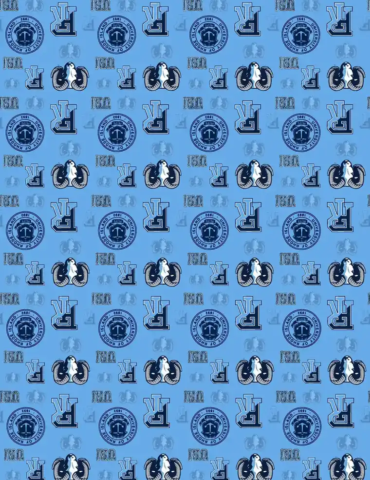 Custom University of Rhode Island fabric sheet